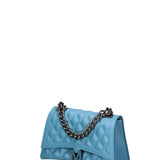 Borsa a mano da donna 100% gomma FLAT RHOMBUS M 24-SUGAR BLUE-SATIN CDF Marc Ellis