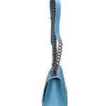 Borsa a mano da donna 100% gomma FLAT RHOMBUS M 24-SUGAR BLUE-SATIN CDF Marc Ellis