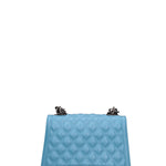 Borsa a mano da donna 100% gomma FLAT RHOMBUS M 24-SUGAR BLUE-SATIN CDF Marc Ellis
