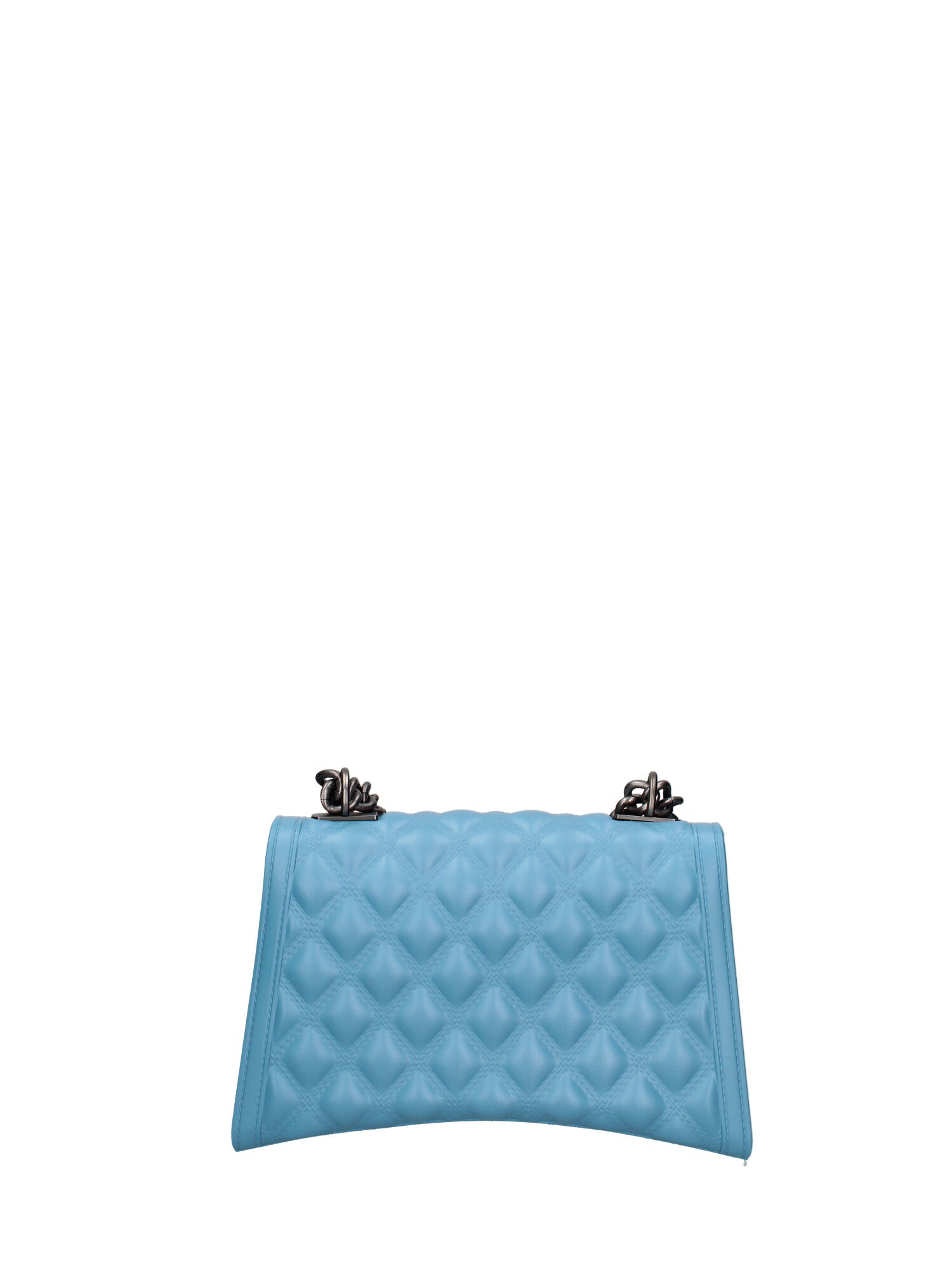 Borsa a mano da donna 100% gomma FLAT RHOMBUS M 24-SUGAR BLUE-SATIN CDF Marc Ellis