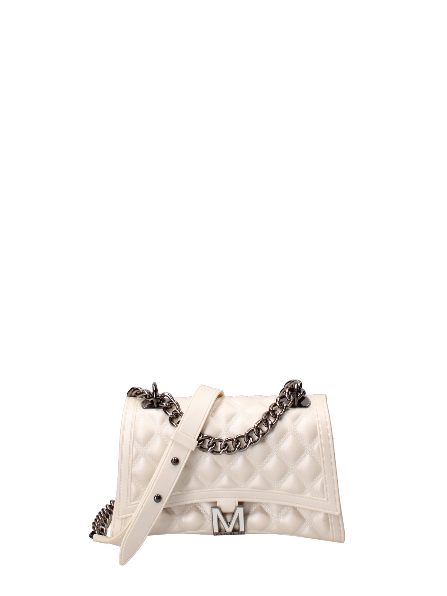 Borsa a mano da donna 100% gomma FLAT RHOMBUS M 24-WHITECAP-BRUSH CDF Marc Ellis