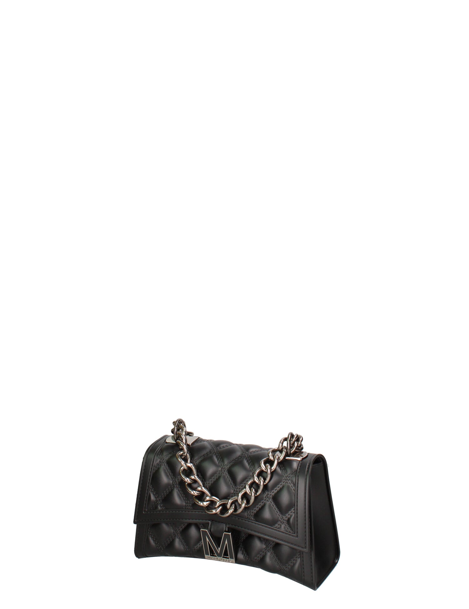 Borsa a mano donna 100% gomma FLAT RHOMBUS S 24-BLACK-BRUSH CDF Marc Ellis