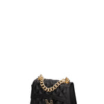 Borsa a mano donna 100% gomma FLAT RHOMBUS S 24-BLACK-GOLD Marc Ellis