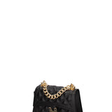 Borsa a mano donna 100% gomma FLAT RHOMBUS S 24-BLACK-GOLD Marc Ellis