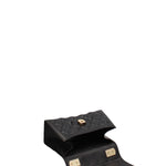 Borsa a mano donna 100% gomma FLAT RHOMBUS S 24-BLACK-GOLD Marc Ellis