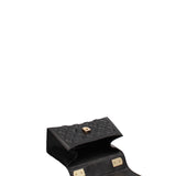 Borsa a mano donna 100% gomma FLAT RHOMBUS S 24-BLACK-GOLD Marc Ellis
