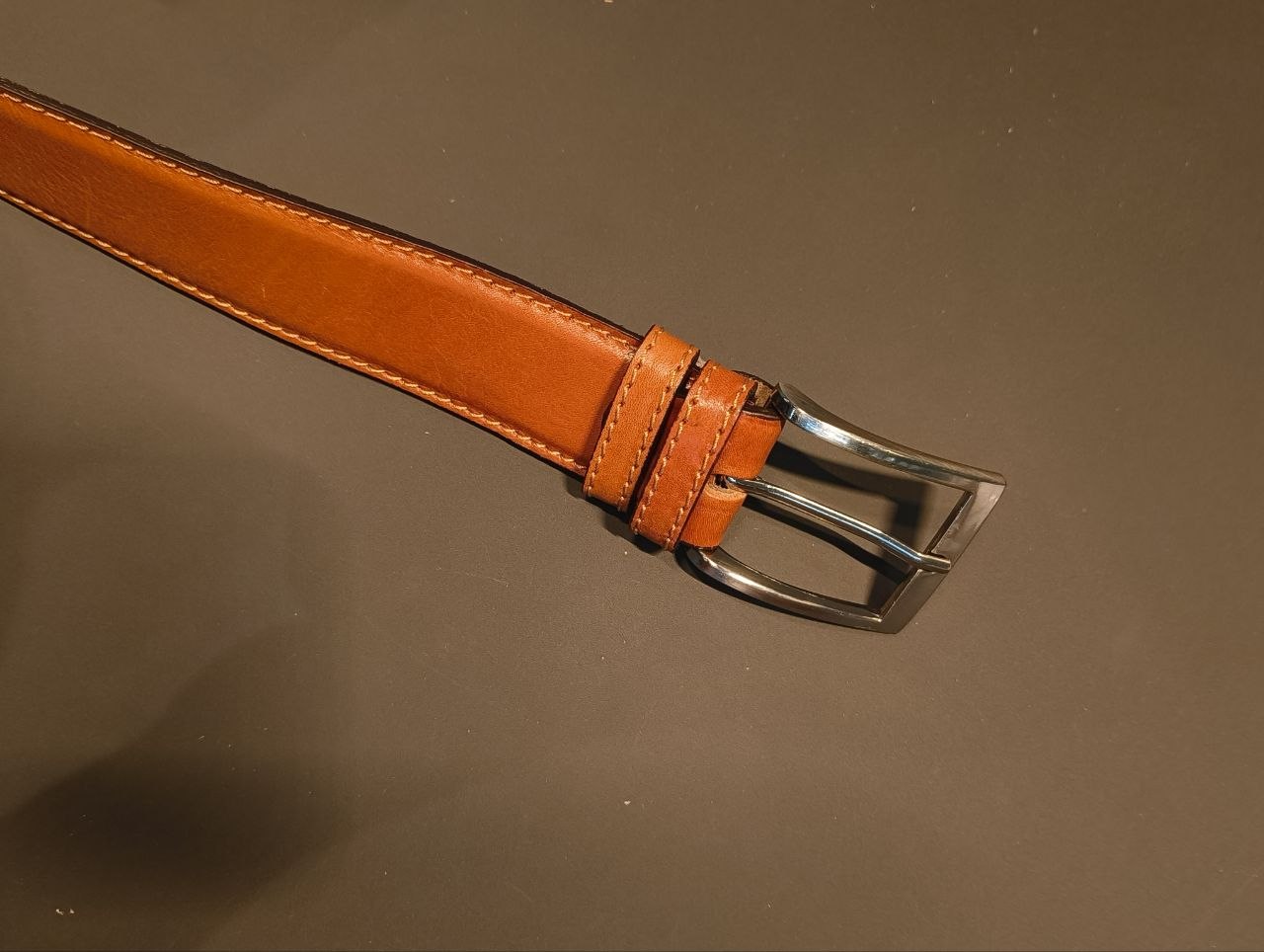 Cinture in Vera Pelle Cognac