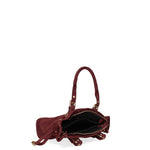 Borsa a Spalla in Vera Pelle Bordeaux