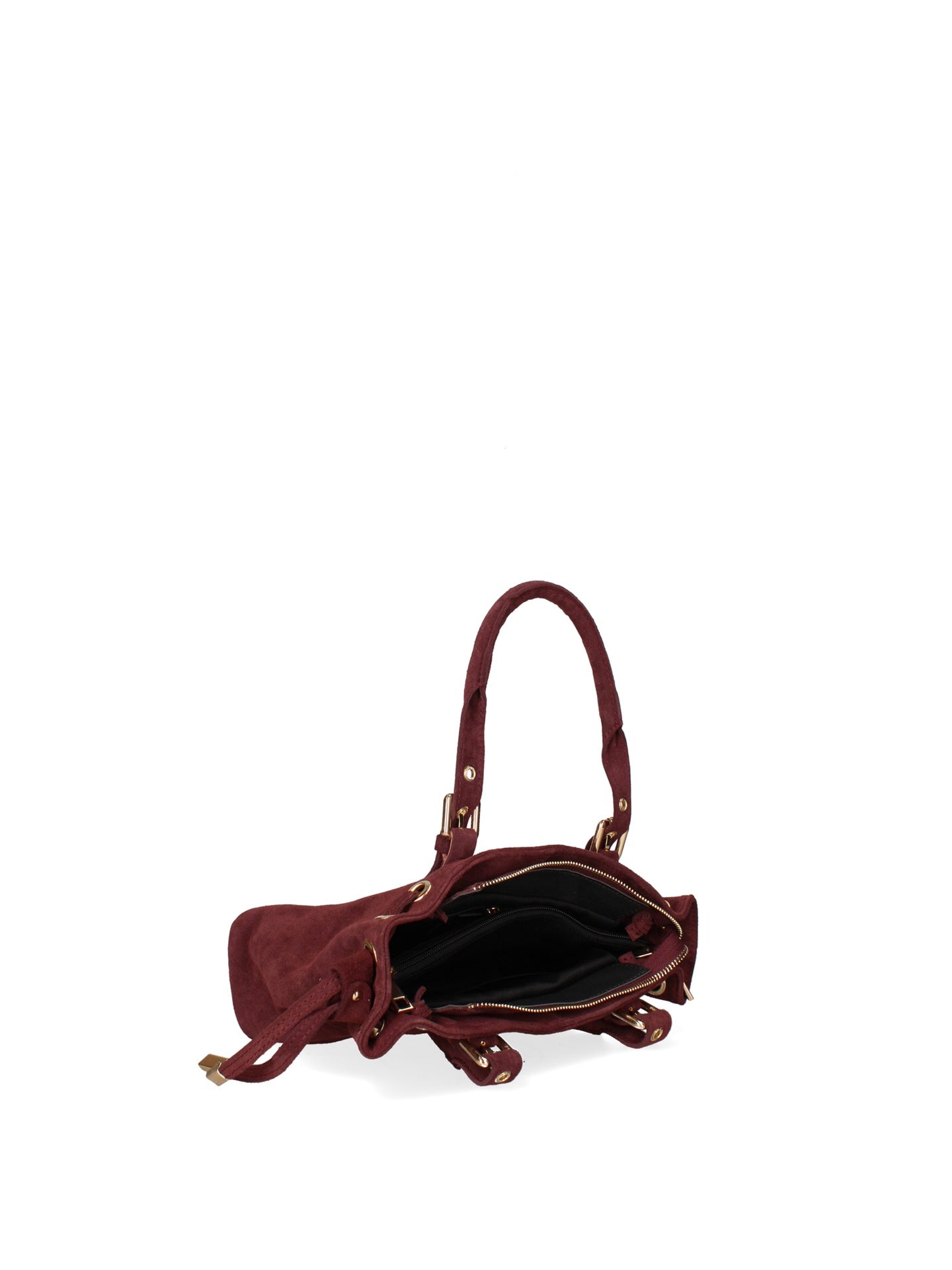 Borsa a Spalla in Vera Pelle Bordeaux