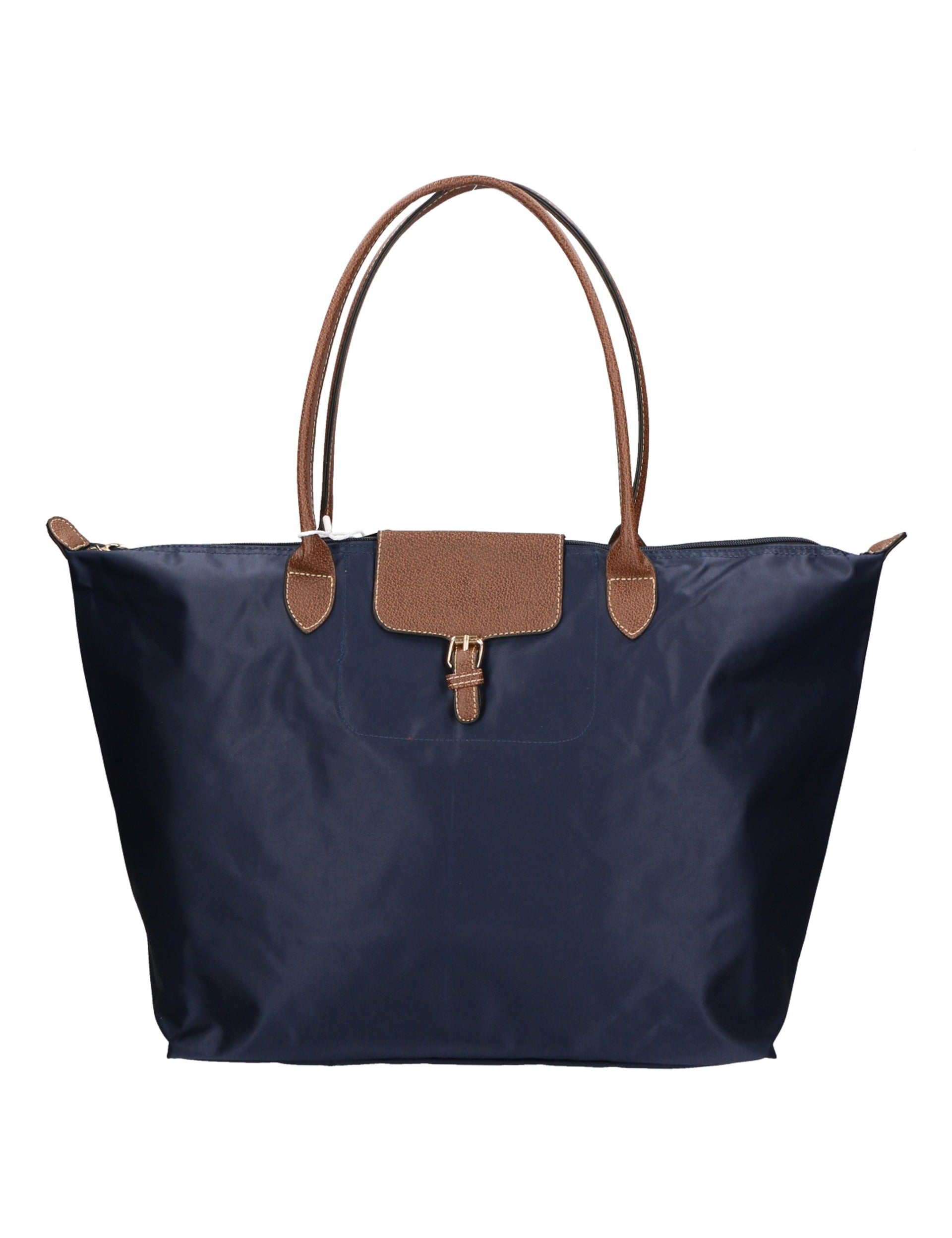 Borsa a Mano in Nylon + Faux Leather Rosso