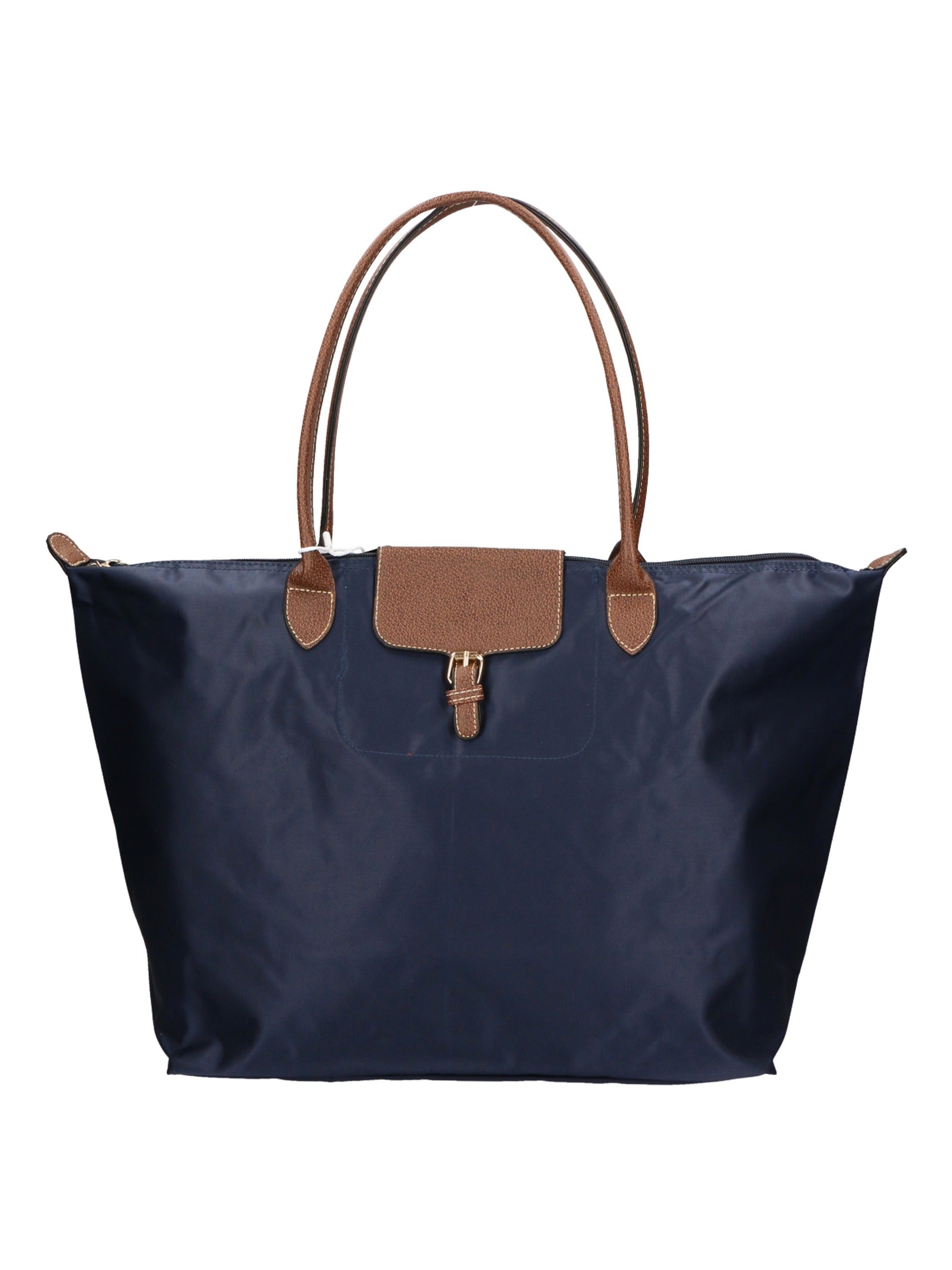 Borsa a Mano in Nylon + Faux Leather Rosso