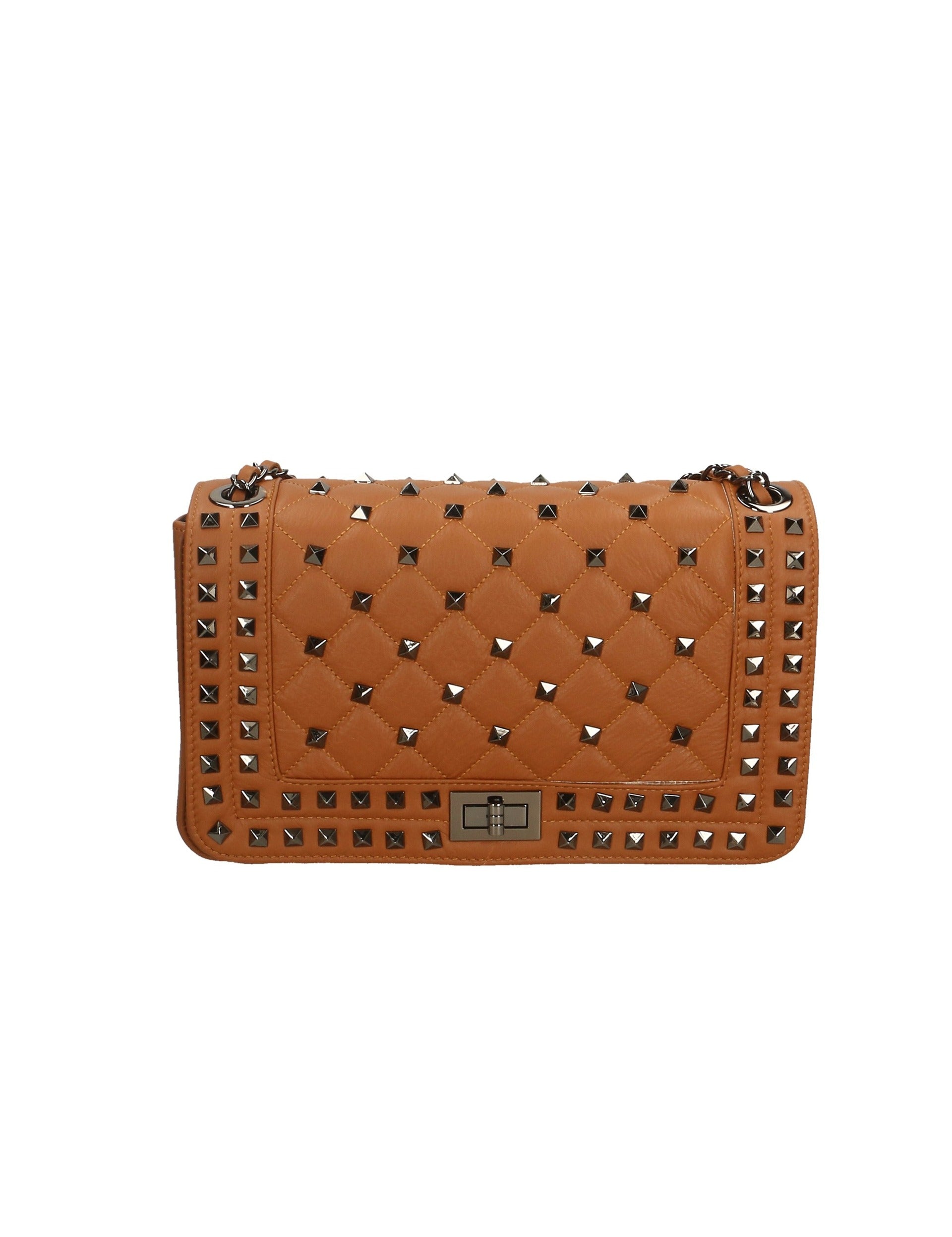 Borsa a Spalla in Vera Pelle Cognac