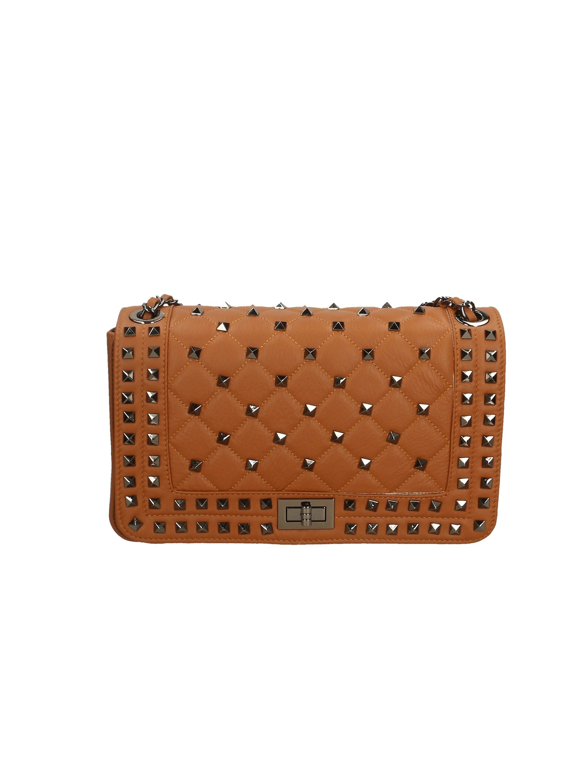 Borsa a Spalla in Vera Pelle Cognac