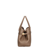 Borsa a Mano in Vera Pelle Beige Scuro