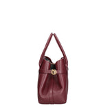 Borsa a Mano in Vera Pelle Bordeaux