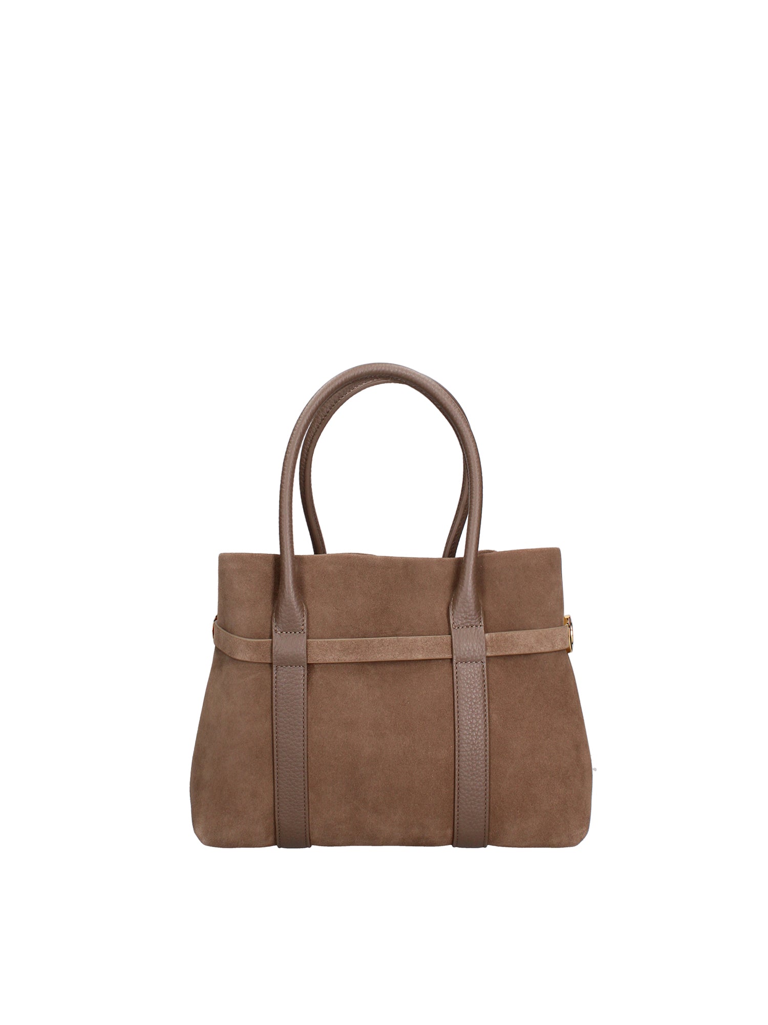 Borsa a Mano in Vera Pelle Beige Scuro