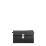 Borsa a Tracolla in Vera Pelle Nero