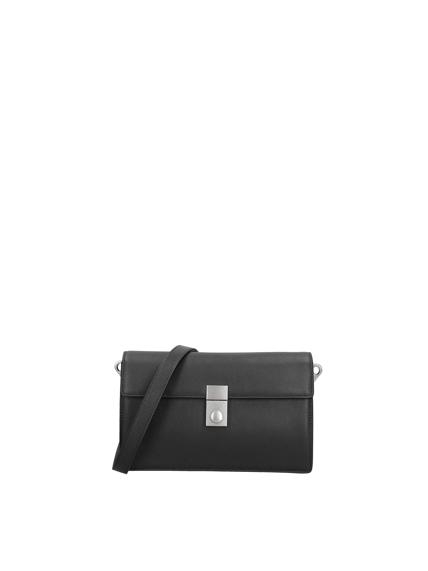 Borsa a Tracolla in Vera Pelle Nero