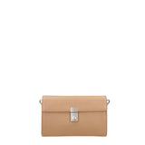 Borsa a Tracolla in Vera Pelle Beige Scuro