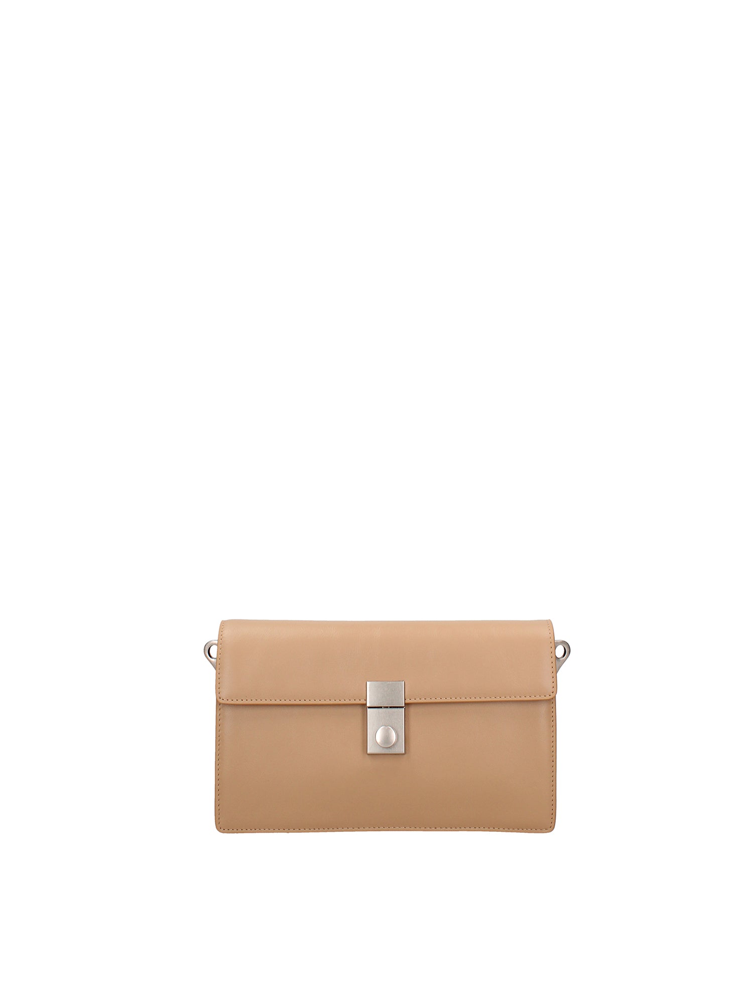 Borsa a Tracolla in Vera Pelle Beige Scuro