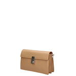 Borsa a Tracolla in Vera Pelle Beige Scuro