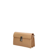 Borsa a Tracolla in Vera Pelle Beige Scuro