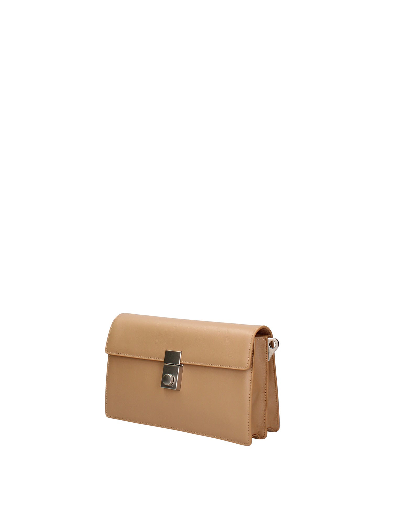 Borsa a Tracolla in Vera Pelle Beige Scuro