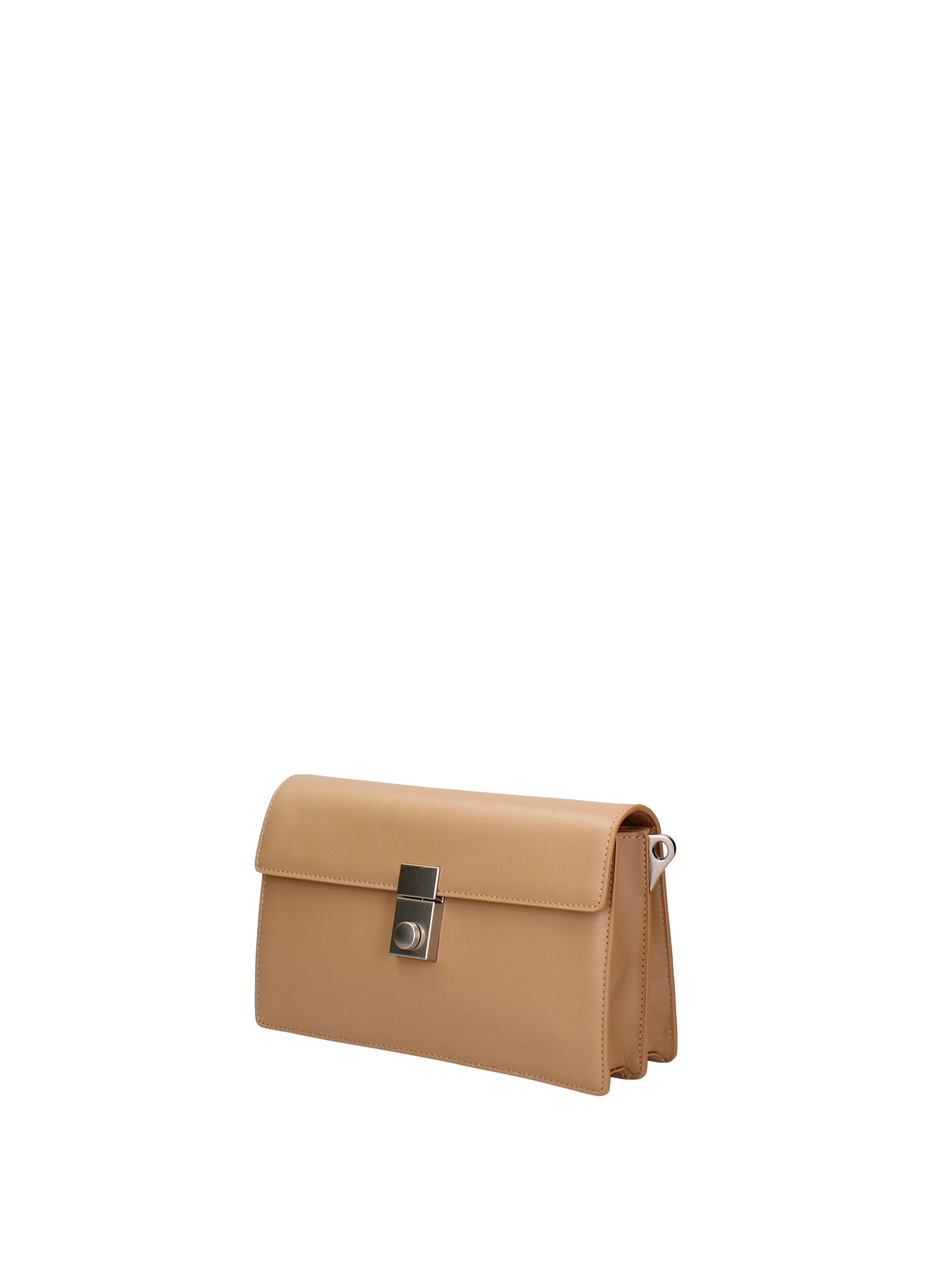 Borsa a Tracolla in Vera Pelle Beige Scuro