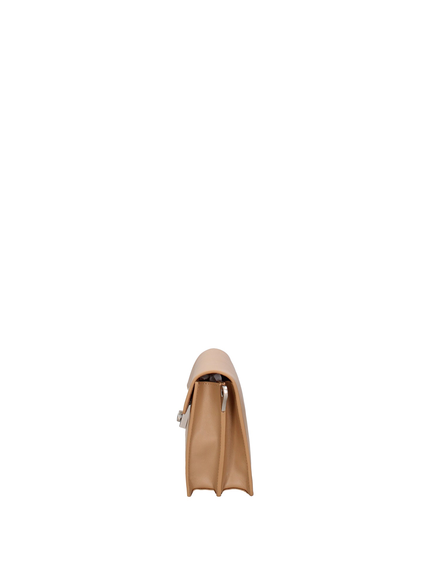 Borsa a Tracolla in Vera Pelle Beige Scuro