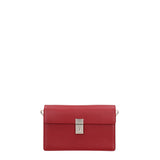 Borsa a Tracolla in Vera Pelle Bordeaux