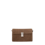 Borsa a Tracolla in Vera Pelle Beige Scuro