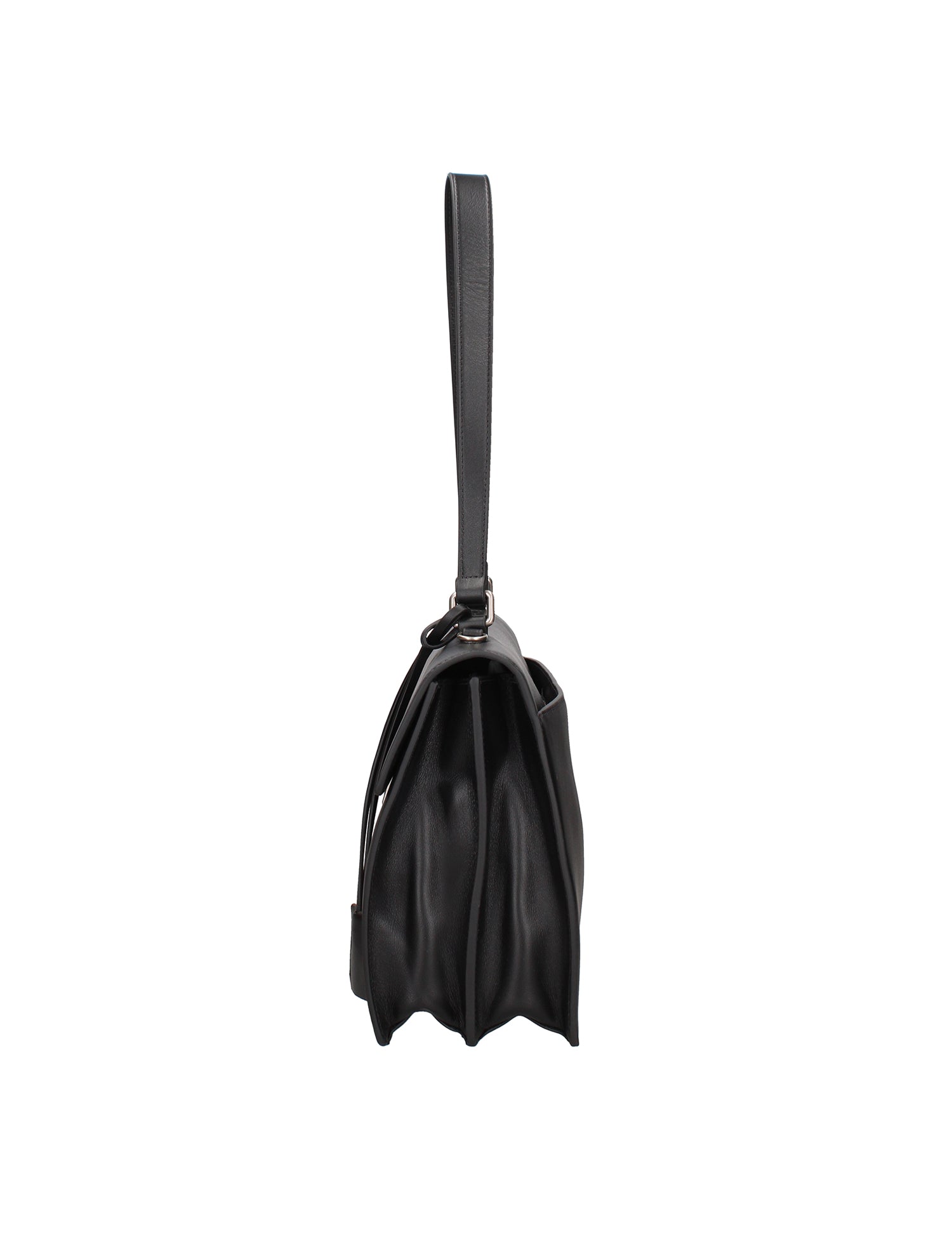 Borsa a Spalla in Vera Pelle Nero