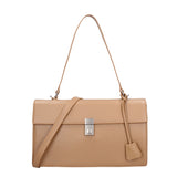 Borsa a Spalla in Vera Pelle Beige Scuro