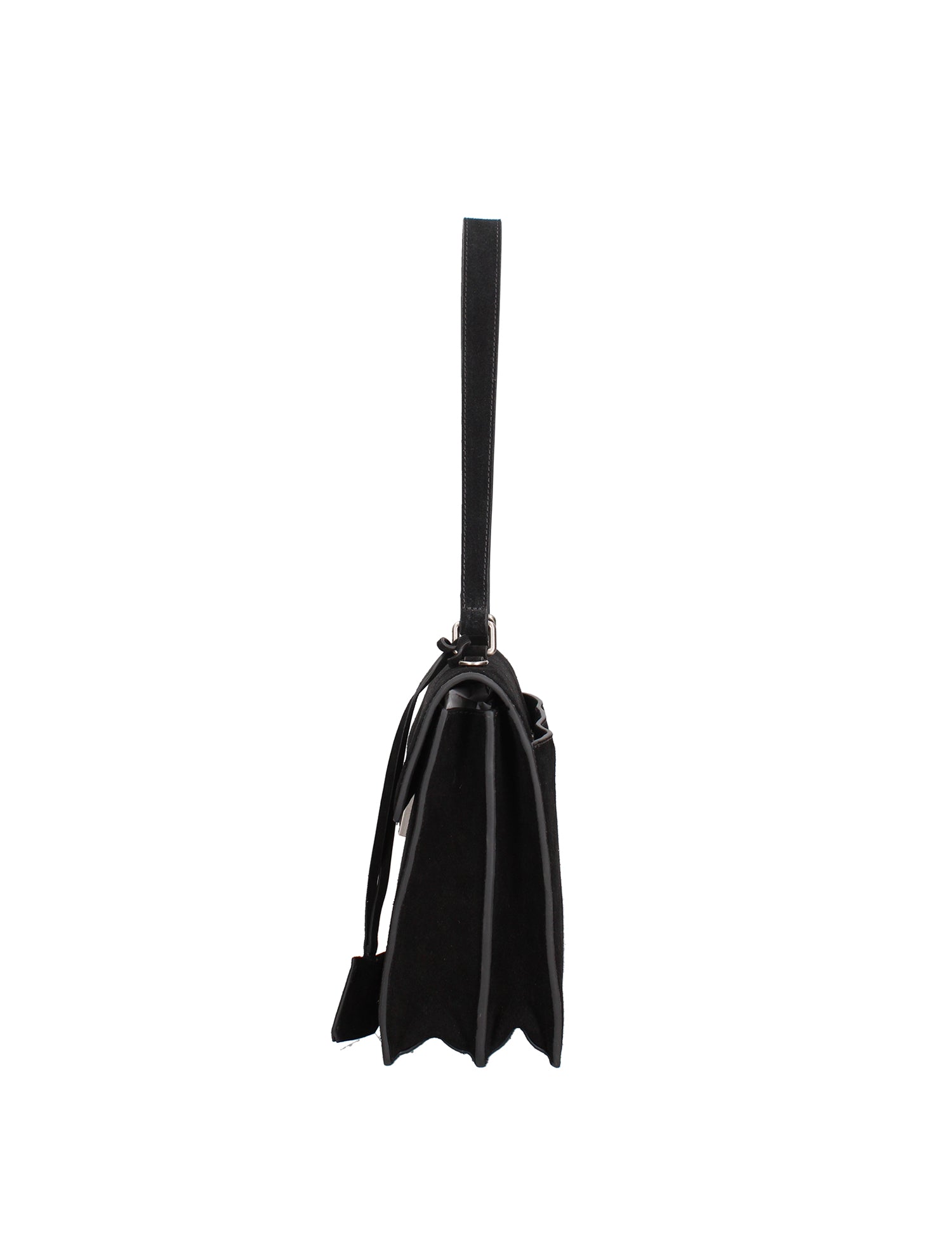 Borsa a Spalla in Vera Pelle Nero