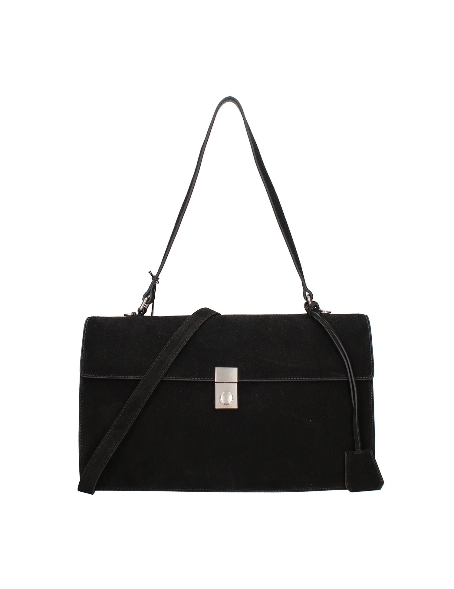 Borsa a Spalla in Vera Pelle Nero