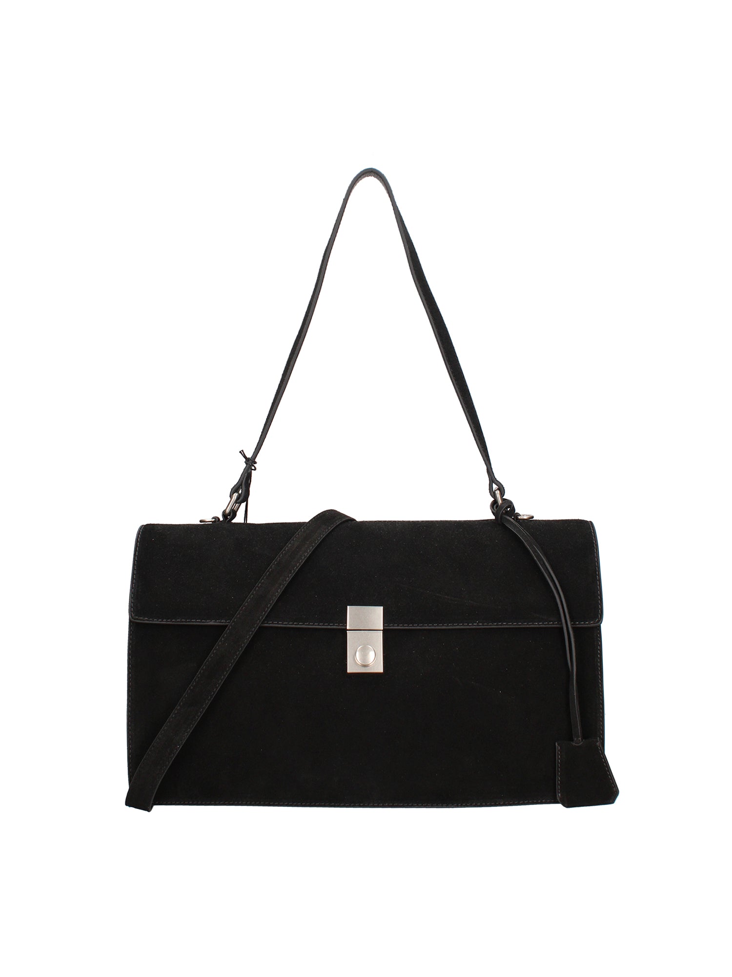 Borsa a Spalla in Vera Pelle Nero