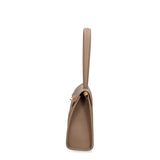 Borsa a Spalla in Vera Pelle Beige Scuro