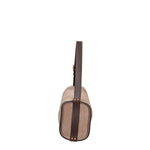 Borsa a Spalla in Vera Pelle Beige Scuro