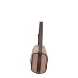 Borsa a Spalla in Vera Pelle Beige Scuro
