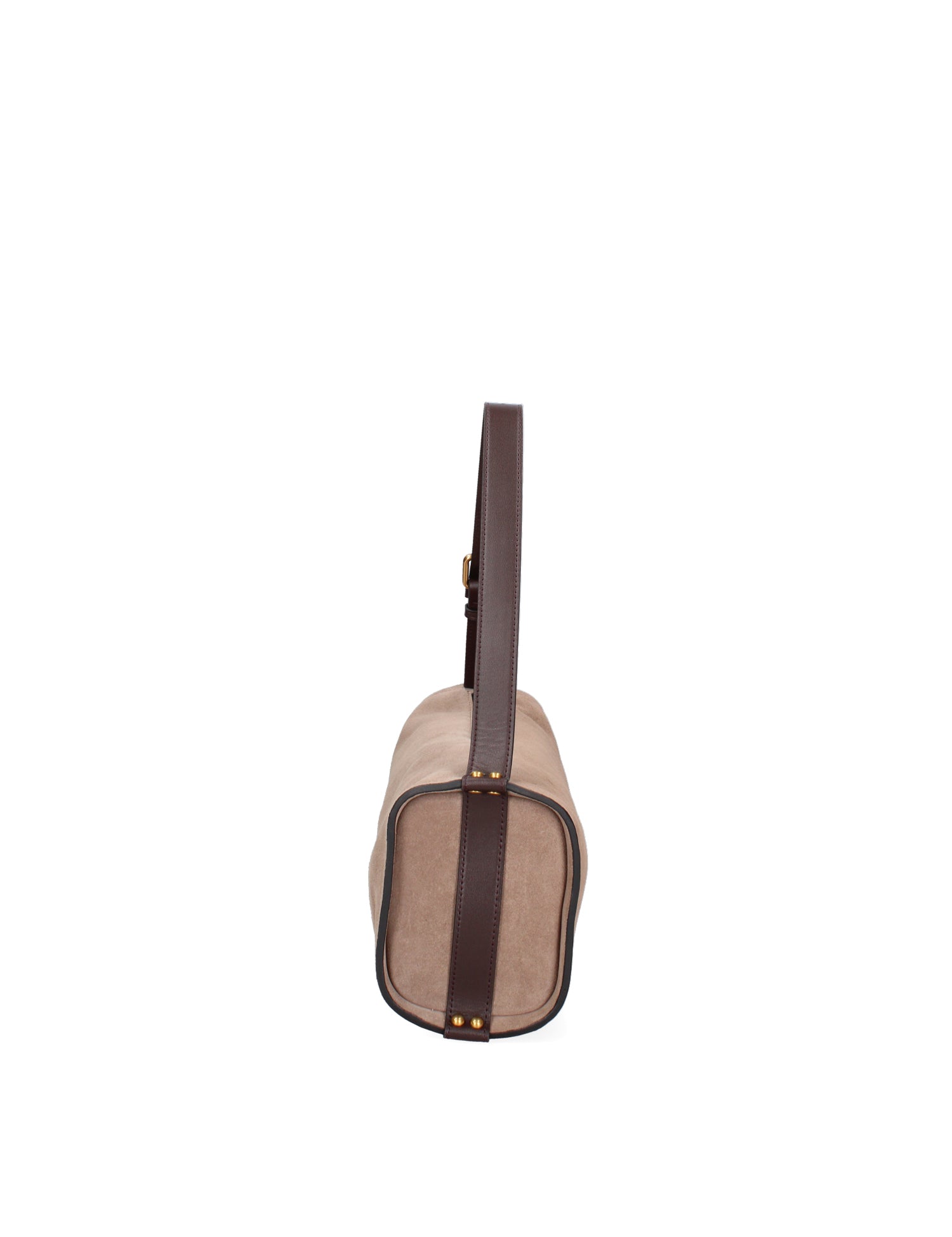 Borsa a Spalla in Vera Pelle Beige Scuro