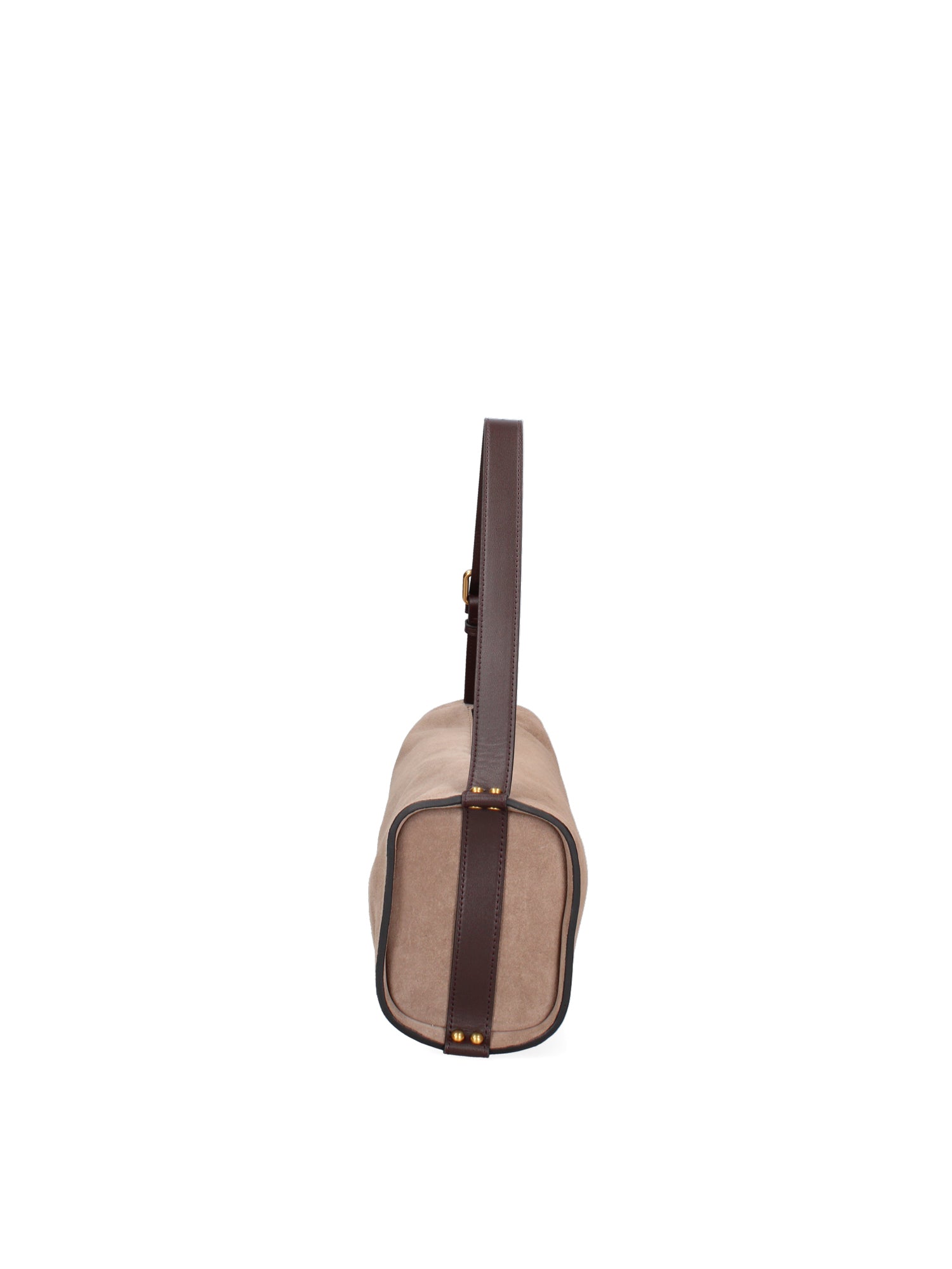 Borsa a Spalla in Vera Pelle Beige Scuro
