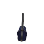 Borsa a Spalla in Vera Pelle Blu Jeans