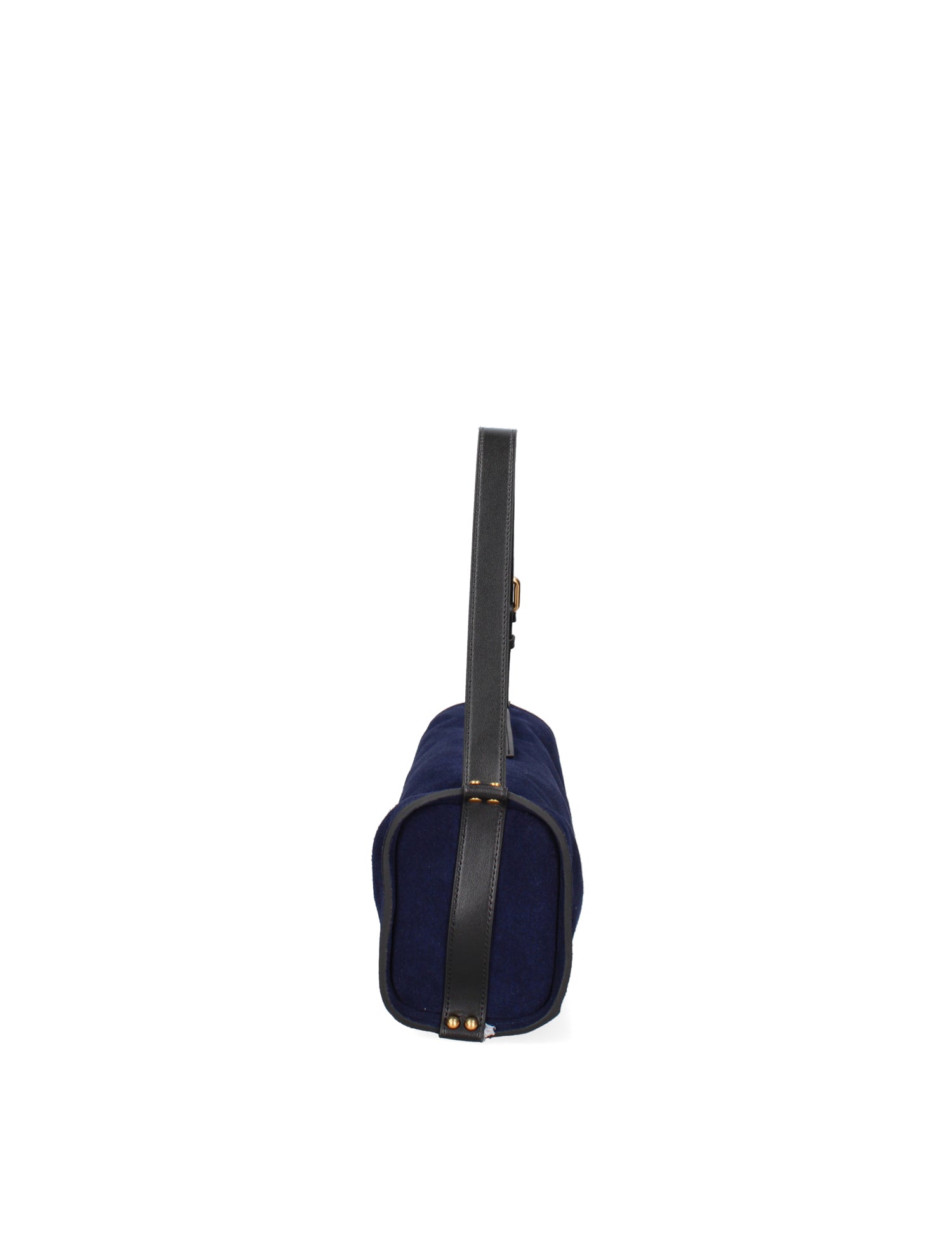 Borsa a Spalla in Vera Pelle Blu Jeans