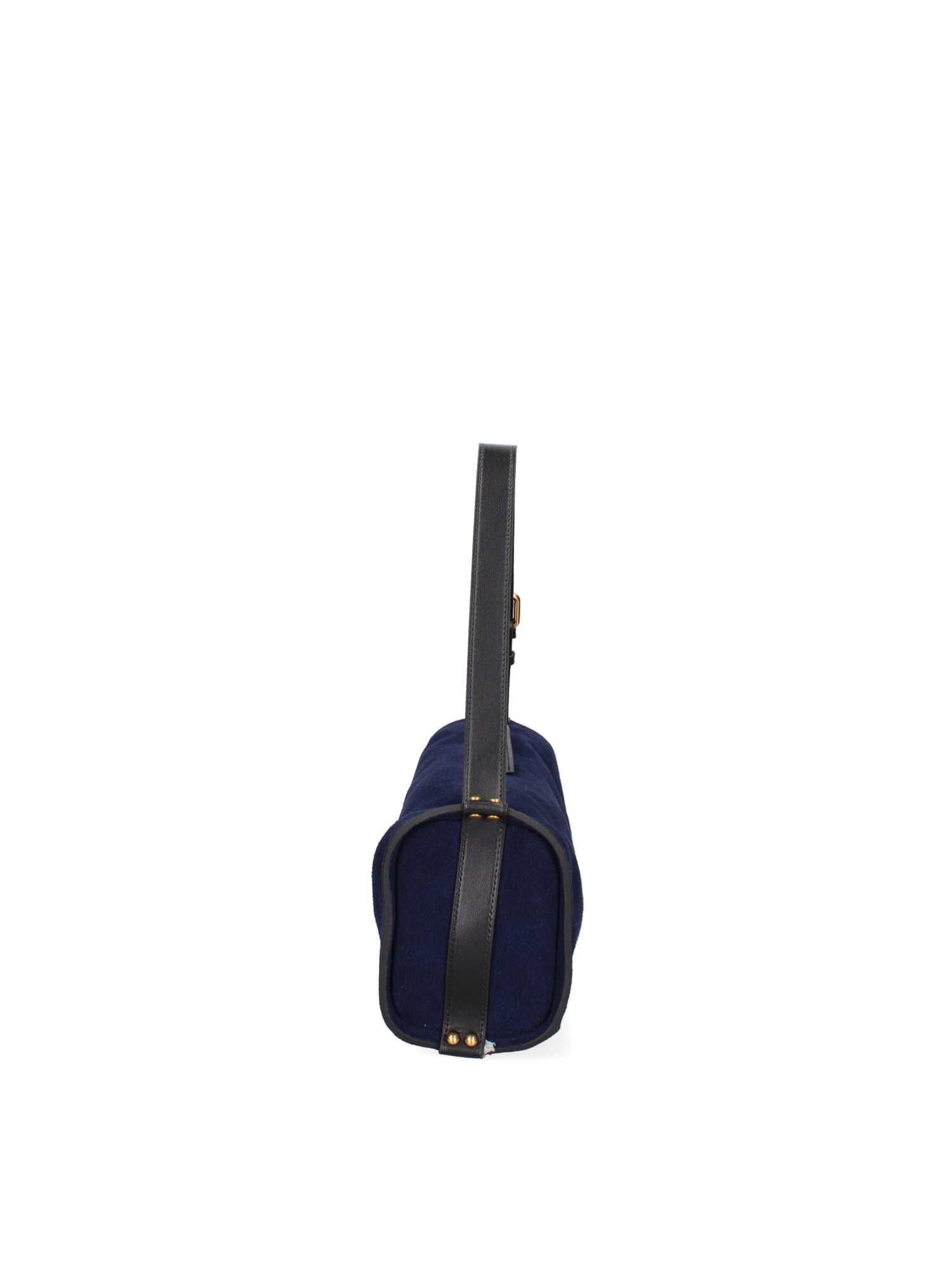 Borsa a Spalla in Vera Pelle Blu Jeans