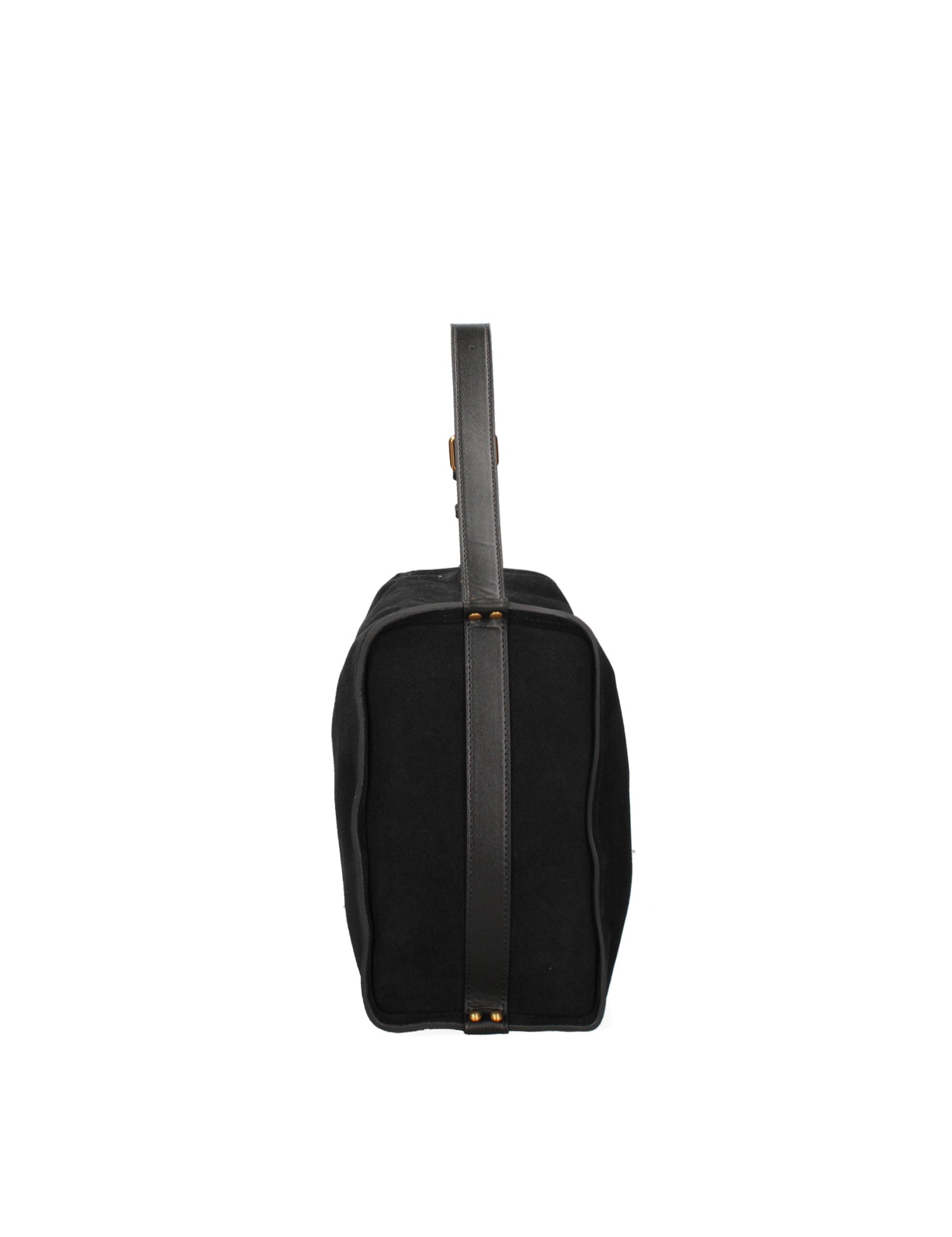 Borsa a Spalla in Vera Pelle Nero