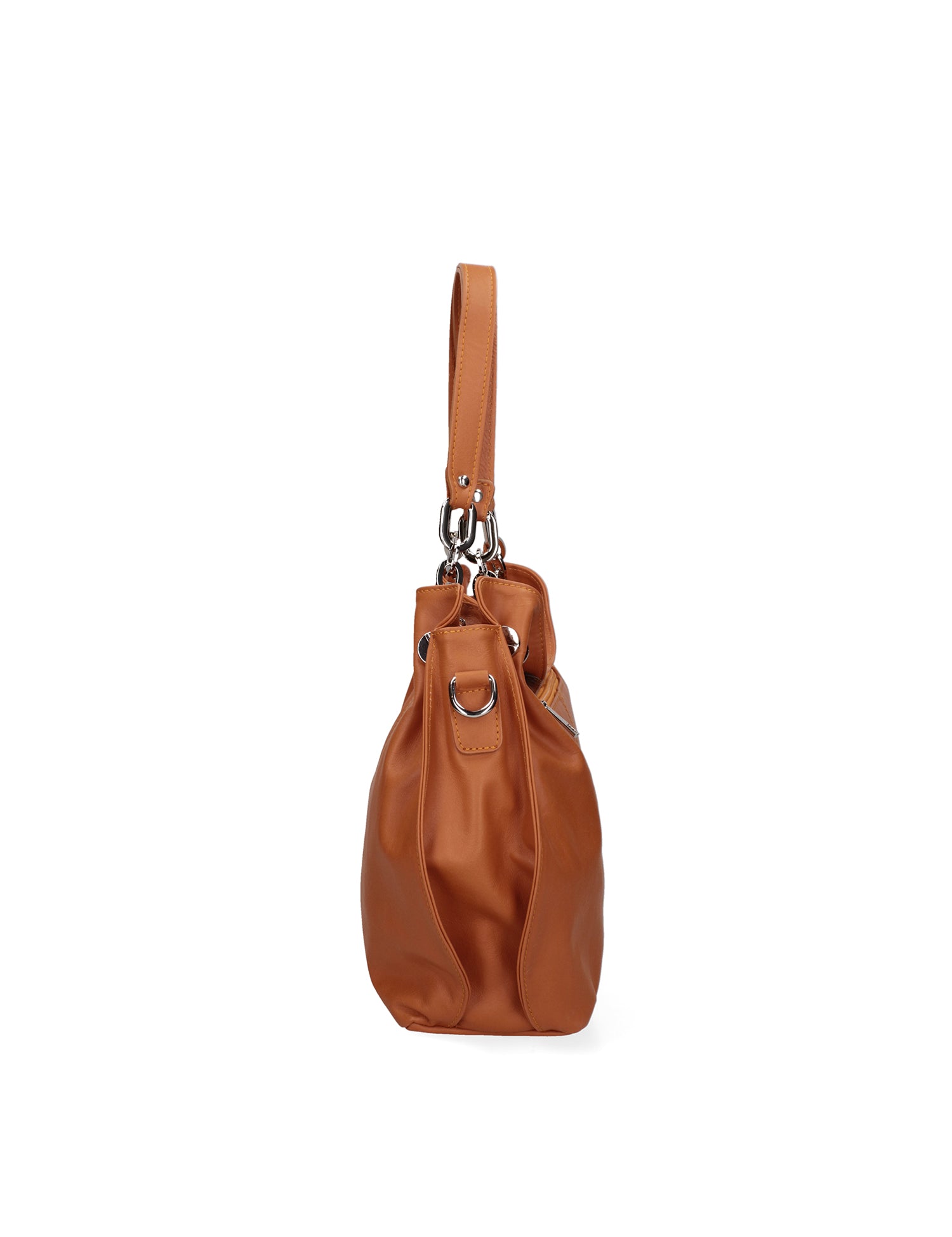 Borsa a Spalla in Vera Pelle Cognac