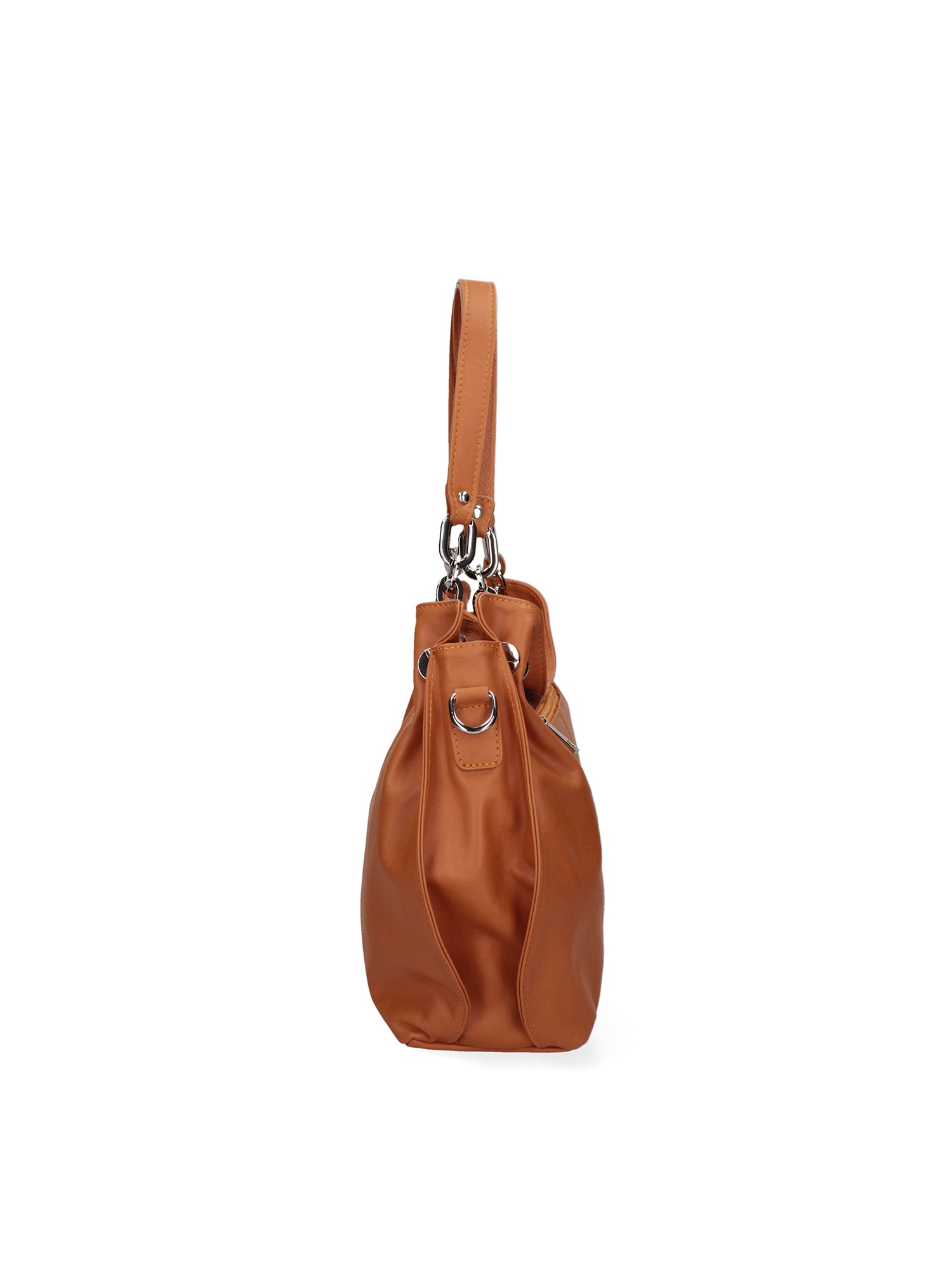 Borsa a Spalla in Vera Pelle Cognac