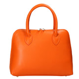 Borsa a Mano in Vera Pelle Beige Scuro