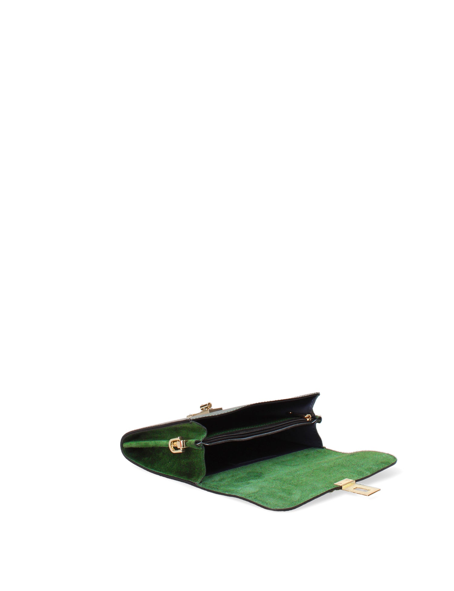 Pochette in Vera Pelle Verde Chiaro