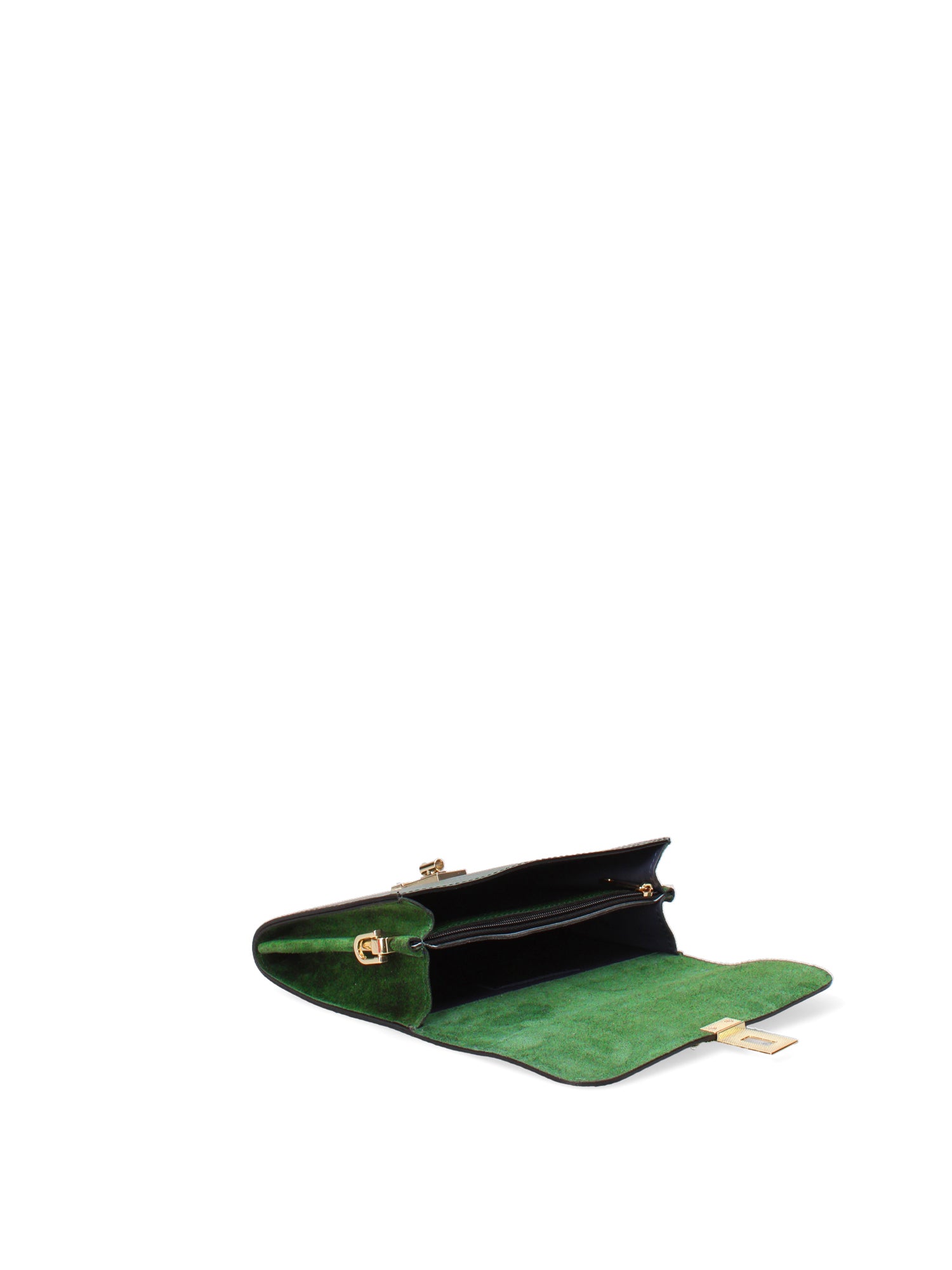 Pochette in Vera Pelle Verde Chiaro